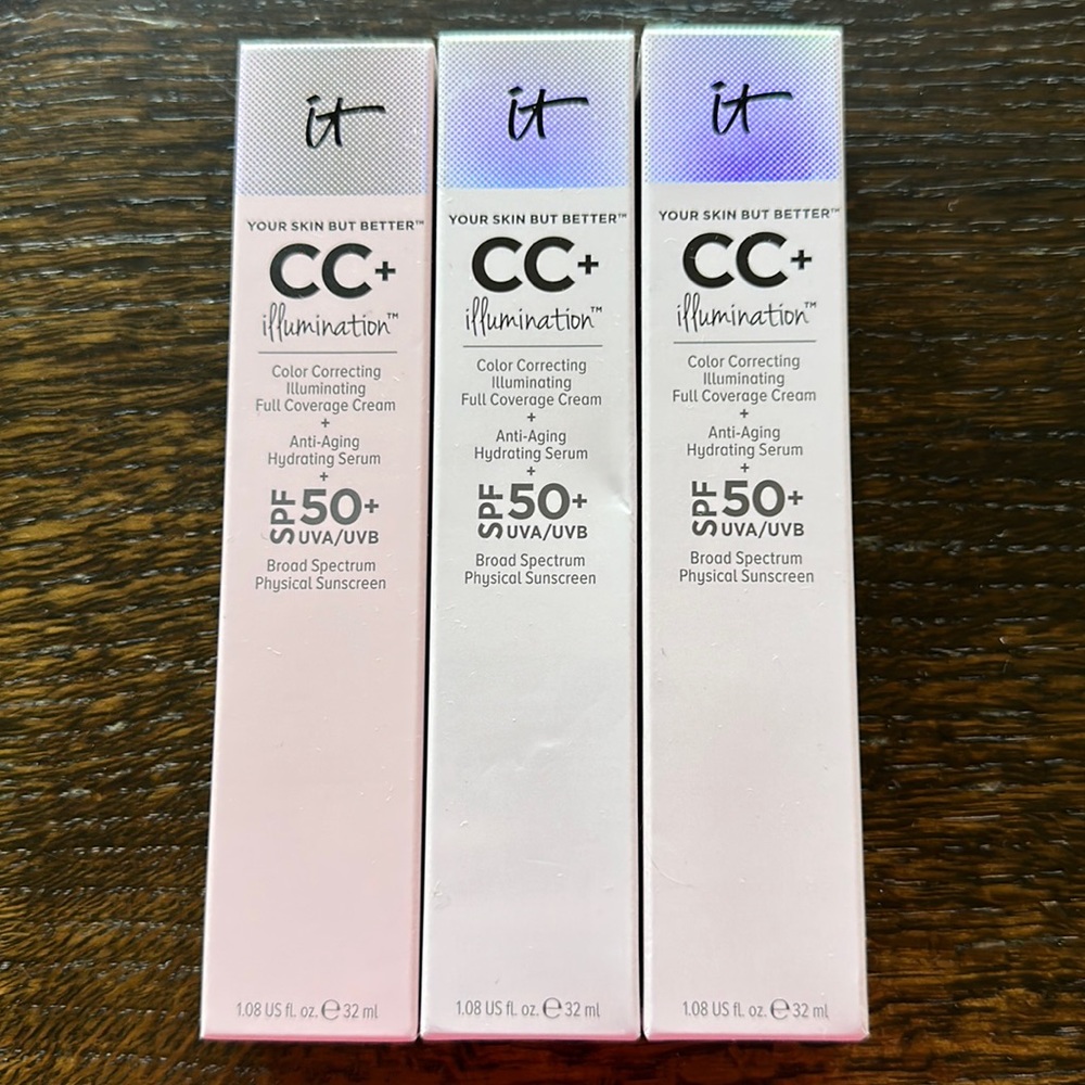 Brand new, never opened IT Cosmetics CC+ Illumination in Light- set of 3